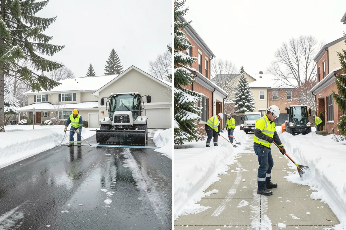 Senior Living Community Deicing in Ruston, Pierce County, WA - Map resident walkways, courtyards, ramps, and entrances with staff