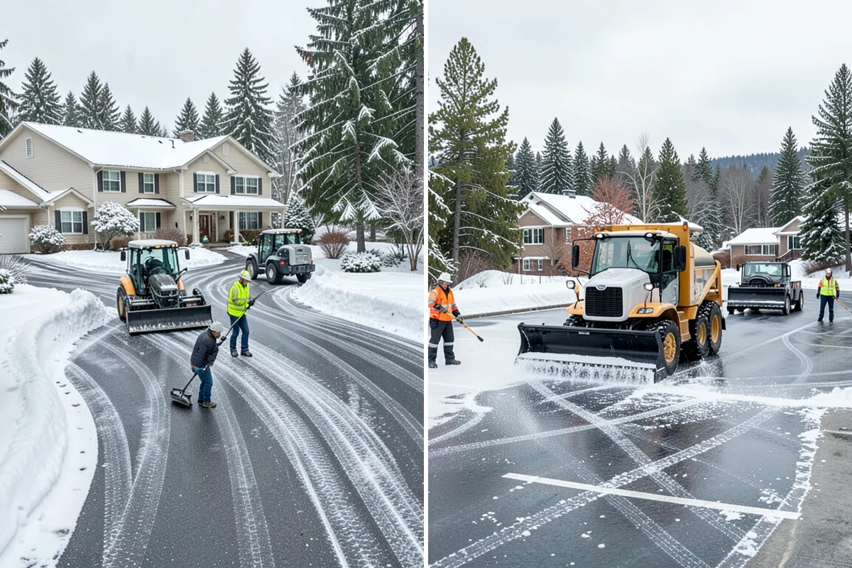 Senior Living Community Deicing in Seattle, King County, WA - Map resident walkways, courtyards, ramps, and entrances with staff