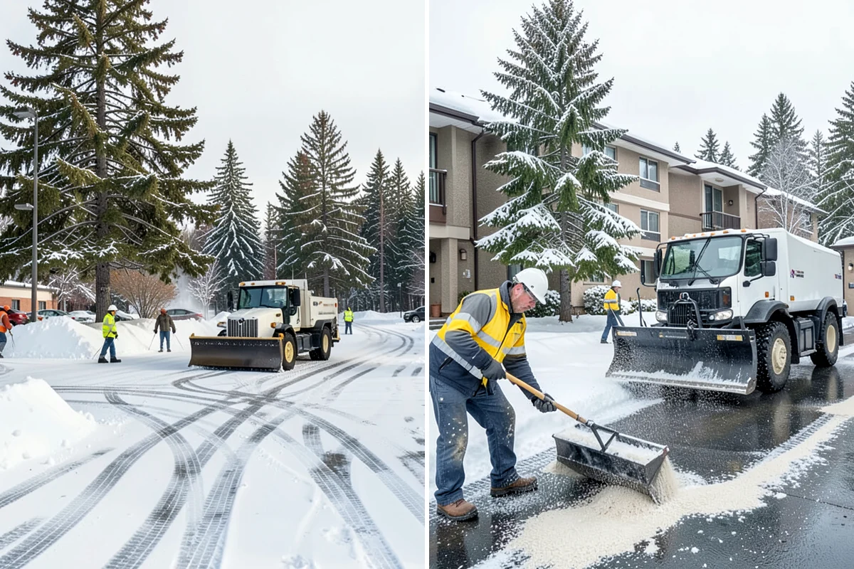 Senior Living Community Deicing in Shoreline, King County, WA - Map resident walkways, courtyards, ramps, and entrances with staff