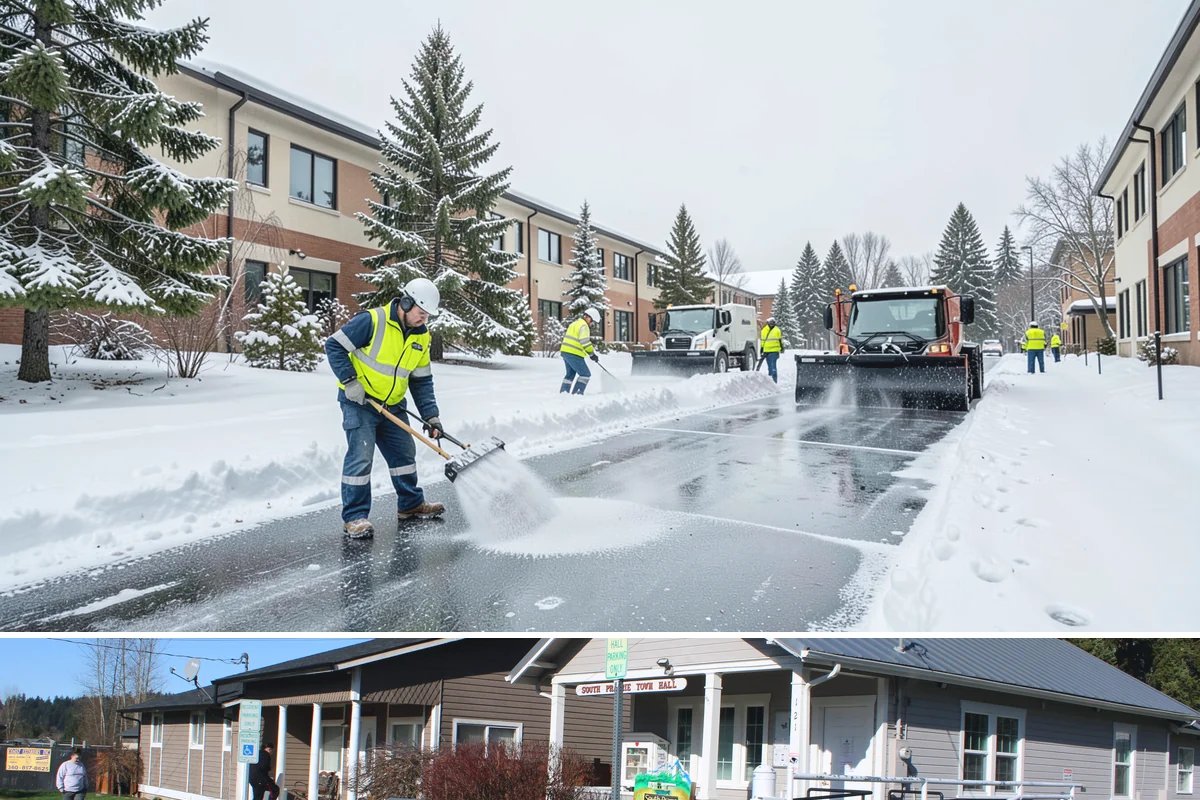 Senior Living Community Deicing in South Prairie, Pierce County, WA - Service covers the entire winter season with heightened, continuous attention during every lowland freeze that endangers resident...