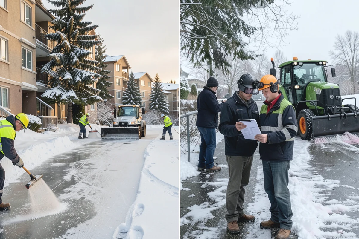 Senior Living Community Deicing in Wilkeson, Pierce County, WA - Map resident walkways, courtyards, ramps, and entrances with staff