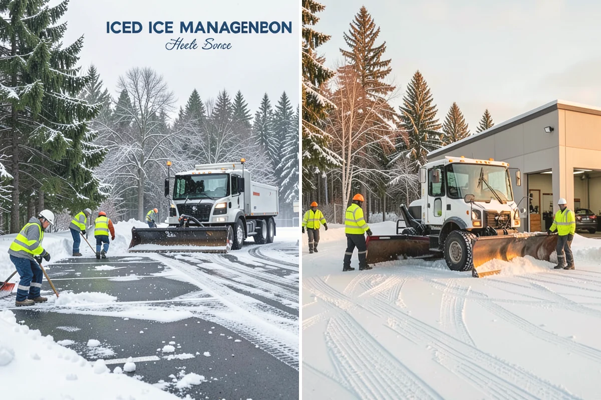 Senior Living Community Parking Lot Snow Removal in Anacortes, Skagit County, WA - Identify ambulance routes, ADA spaces, and covered entries with staff