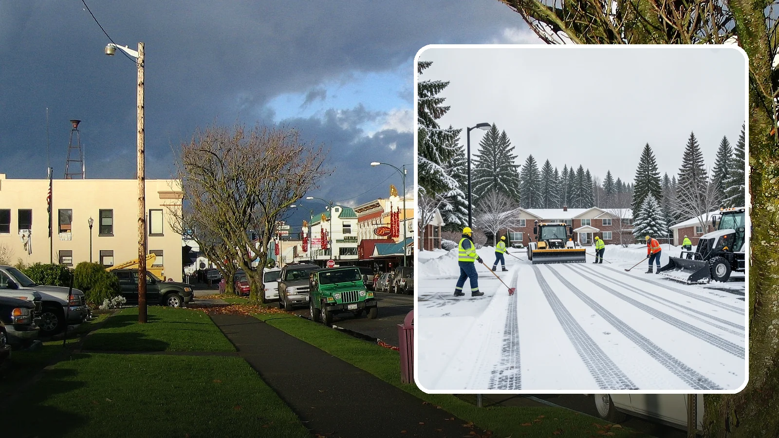 Senior Living Community Parking Lot Snow Removal in Arlington, Snohomish County, WA - We clear senior living lots with extra care for residents, visitors, and ambulances during Western Washington winters.