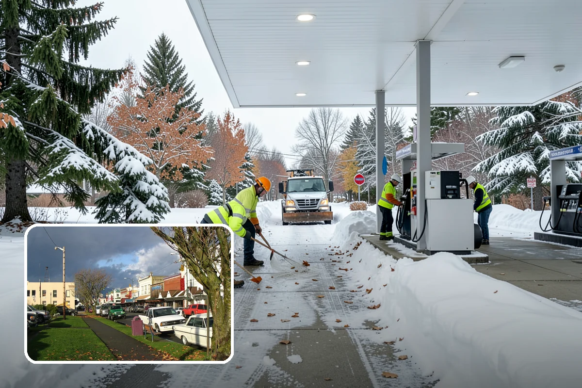 Senior Living Community Parking Lot Snow Removal in Arlington, Snohomish County, WA - Residents and visitors cross cleared, deiced surfaces to reduce falls