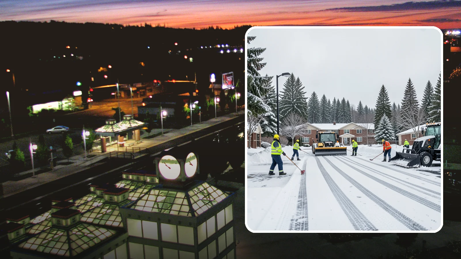 Senior Living Community Parking Lot Snow Removal in Auburn, King County, WA - We clear senior living lots with extra care for residents, visitors, and ambulances during Western Washington winters.