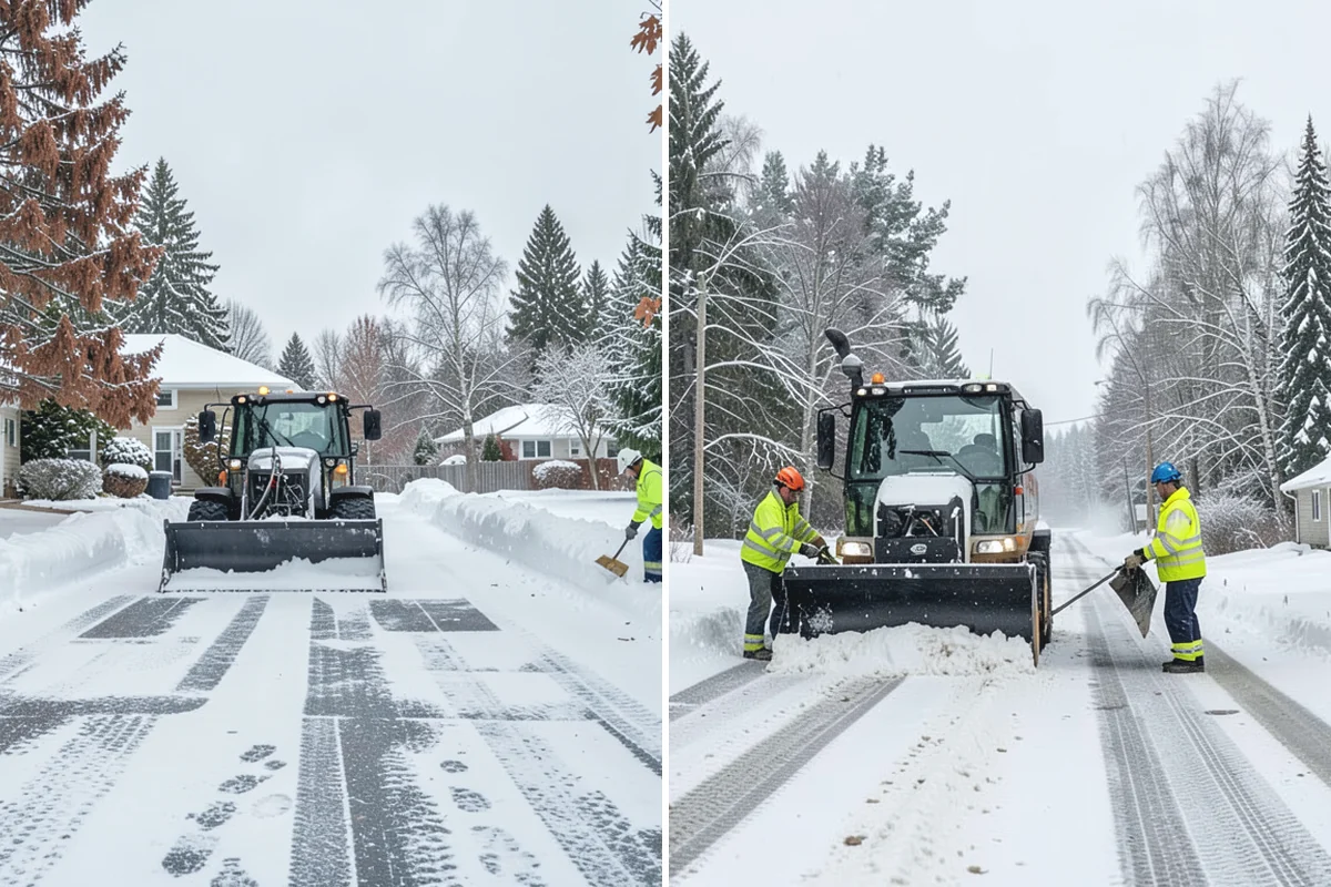 Senior Living Community Parking Lot Snow Removal in Auburn, King County, WA - Identify ambulance routes, ADA spaces, and covered entries with staff