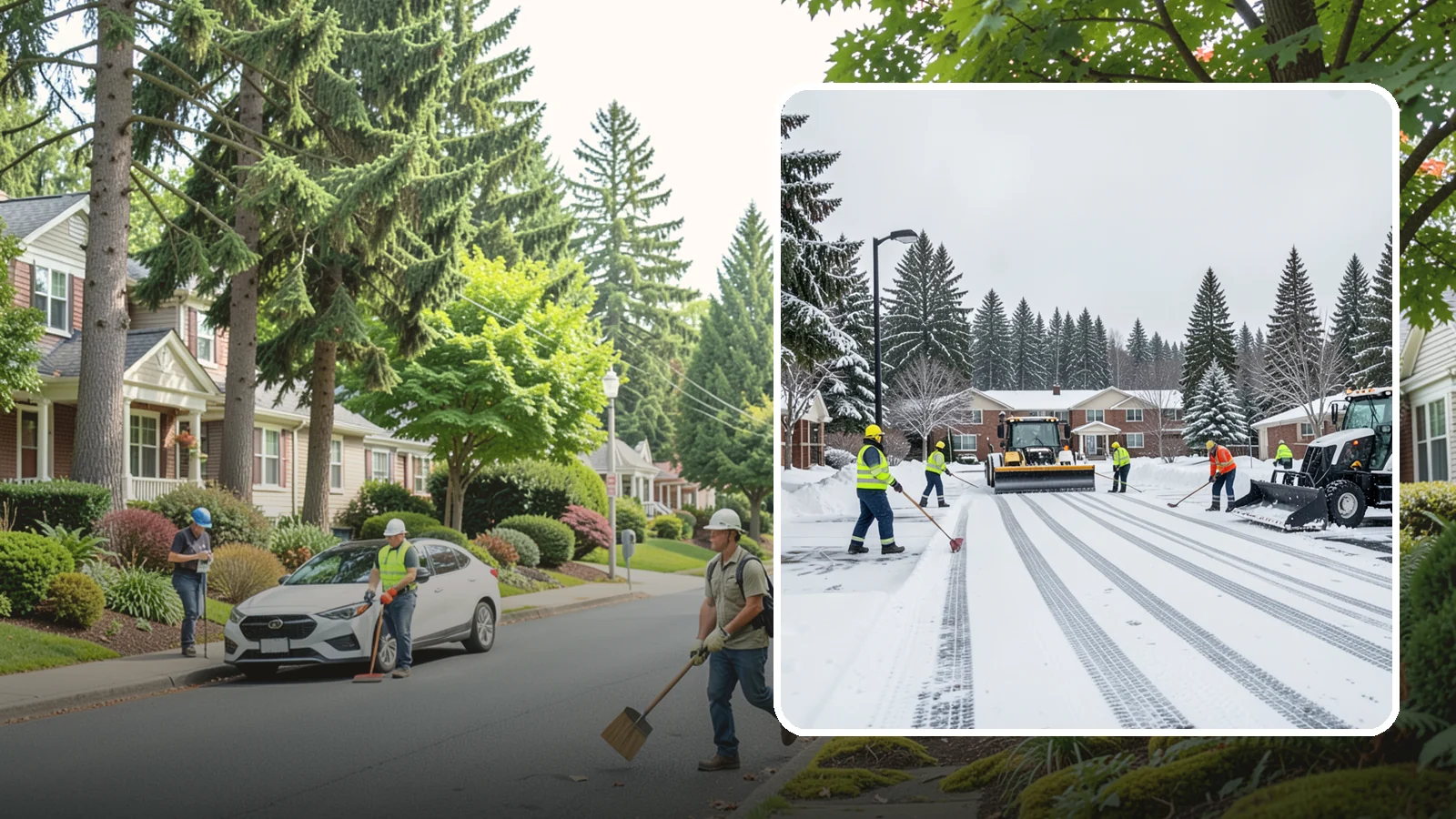 Senior Living Community Parking Lot Snow Removal in Beaux Arts Village, King County, WA - We clear senior living lots with extra care for residents, visitors, and ambulances during Western Washington winters.