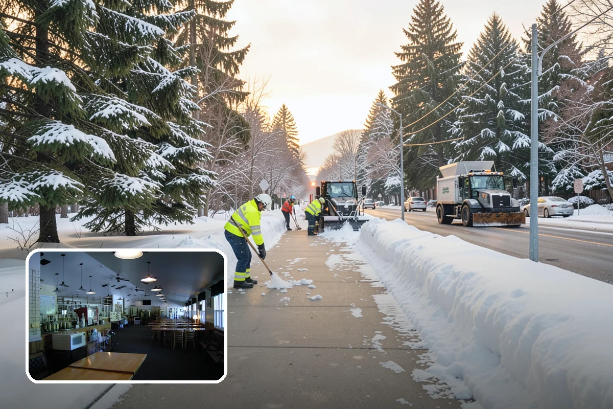 Senior Living Community Parking Lot Snow Removal in Black Diamond, King County, WA - Residents and visitors cross cleared, deiced surfaces to reduce falls