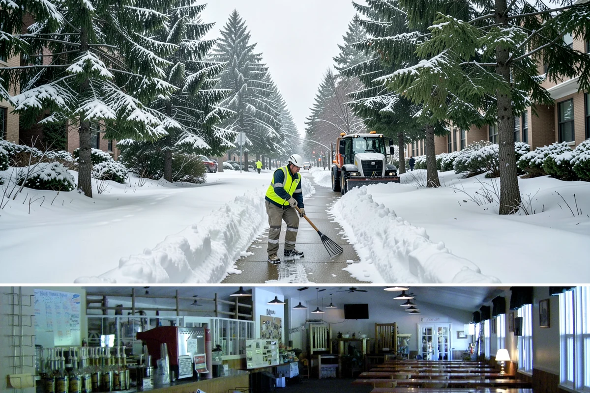 Senior Living Community Parking Lot Snow Removal in Black Diamond, King County, WA - Senior living lots in the Puget Sound region need the most careful service from December through February, when freeze-thaw ice...