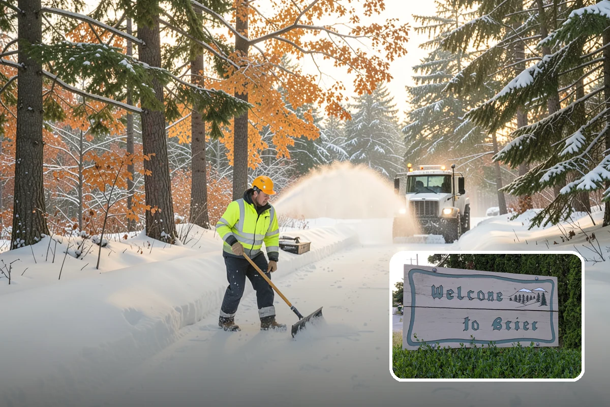 Senior Living Community Parking Lot Snow Removal in Brier, Snohomish County, WA - Residents and visitors cross cleared, deiced surfaces to reduce falls