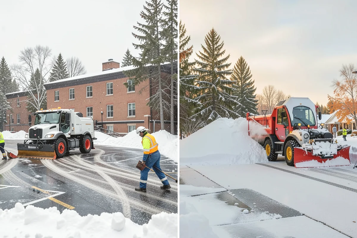 Senior Living Community Parking Lot Snow Removal in Burlington, Skagit County, WA - Identify ambulance routes, ADA spaces, and covered entries with staff