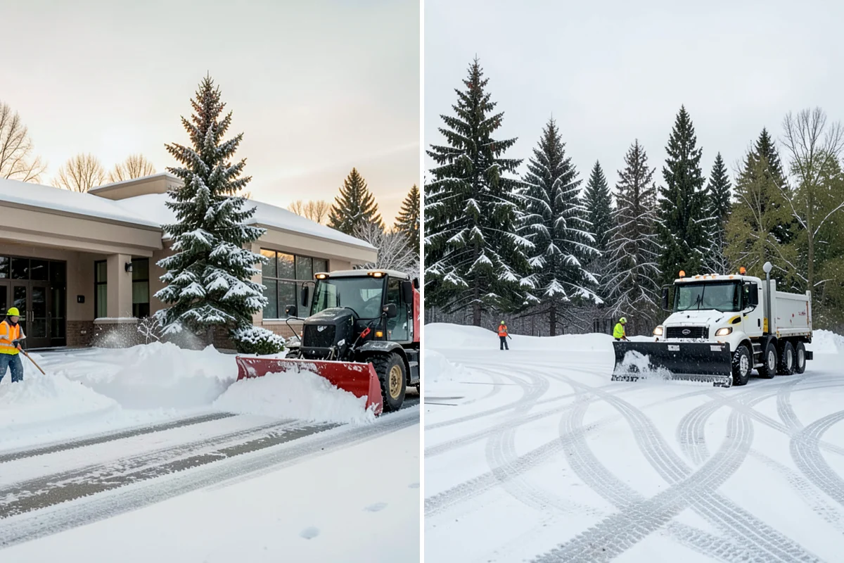 Senior Living Community Parking Lot Snow Removal in Concrete, Skagit County, WA - Identify ambulance routes, ADA spaces, and covered entries with staff