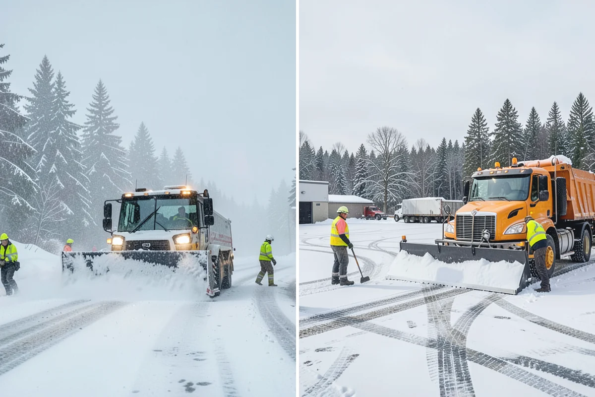 Senior Living Community Parking Lot Snow Removal in Coupeville, Island County, WA - Identify ambulance routes, ADA spaces, and covered entries with staff