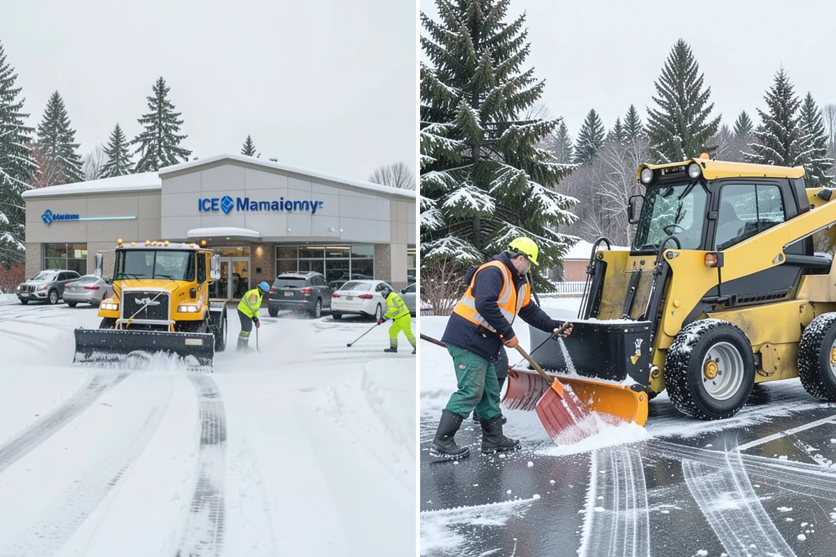 Senior Living Community Parking Lot Snow Removal in Des Moines, King County, WA - Identify ambulance routes, ADA spaces, and covered entries with staff