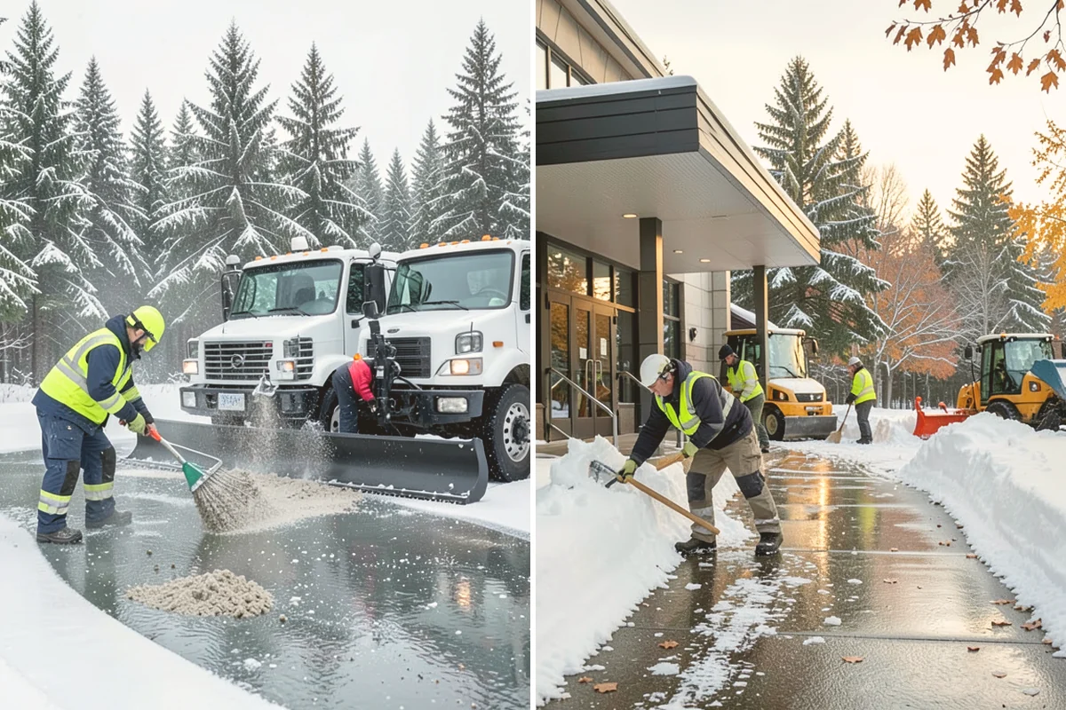 Senior Living Community Parking Lot Snow Removal in Eatonville, Pierce County, WA - Identify ambulance routes, ADA spaces, and covered entries with staff