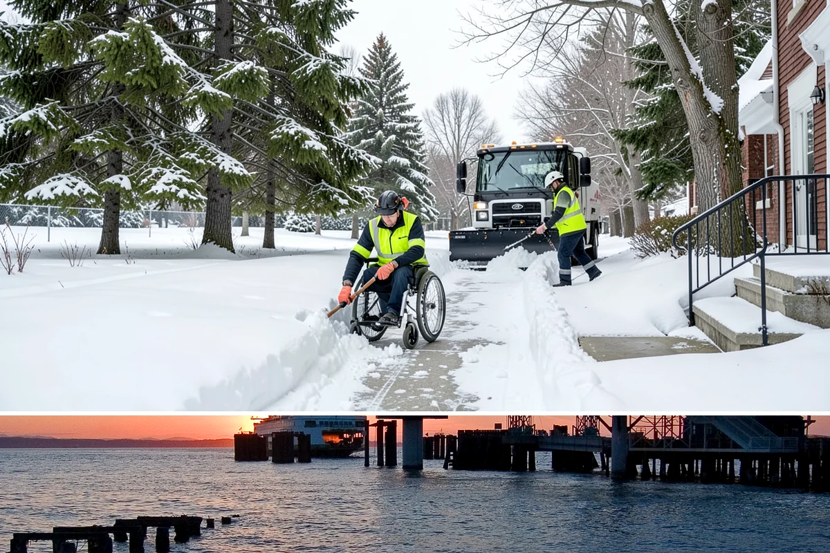 Senior Living Community Parking Lot Snow Removal in Edmonds, Snohomish County, WA - Senior living lots in the Puget Sound region need the most careful service from December through February, when freeze-thaw ice...