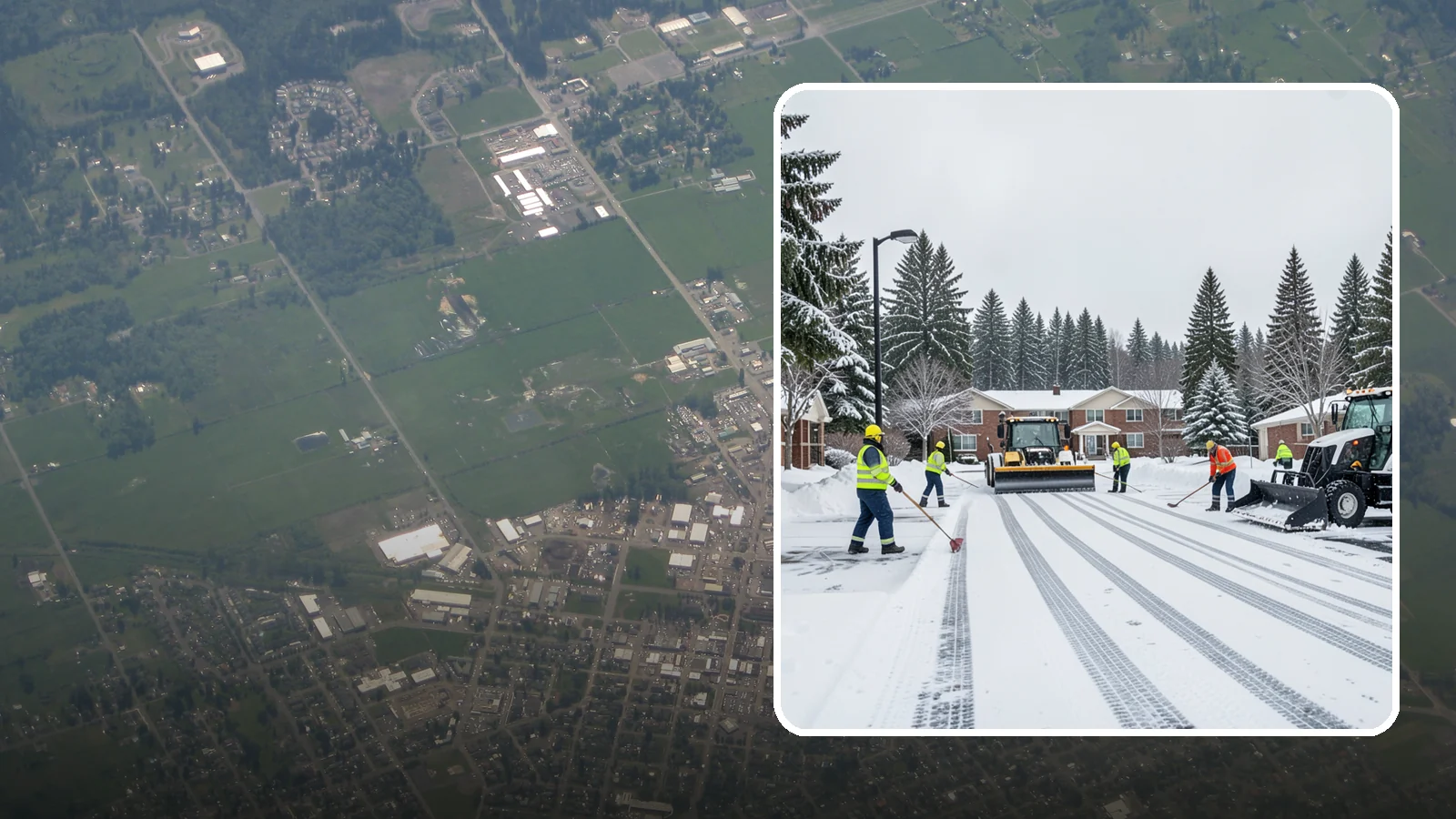 Senior Living Community Parking Lot Snow Removal in Enumclaw, King County, WA - We clear senior living lots with extra care for residents, visitors, and ambulances during Western Washington winters.
