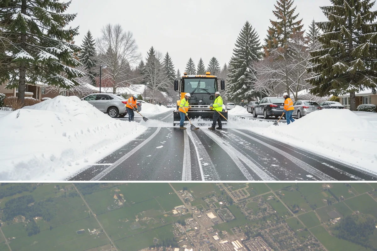 Senior Living Community Parking Lot Snow Removal in Enumclaw, King County, WA - Senior living lots in the Puget Sound region need the most careful service from December through February, when freeze-thaw ice...