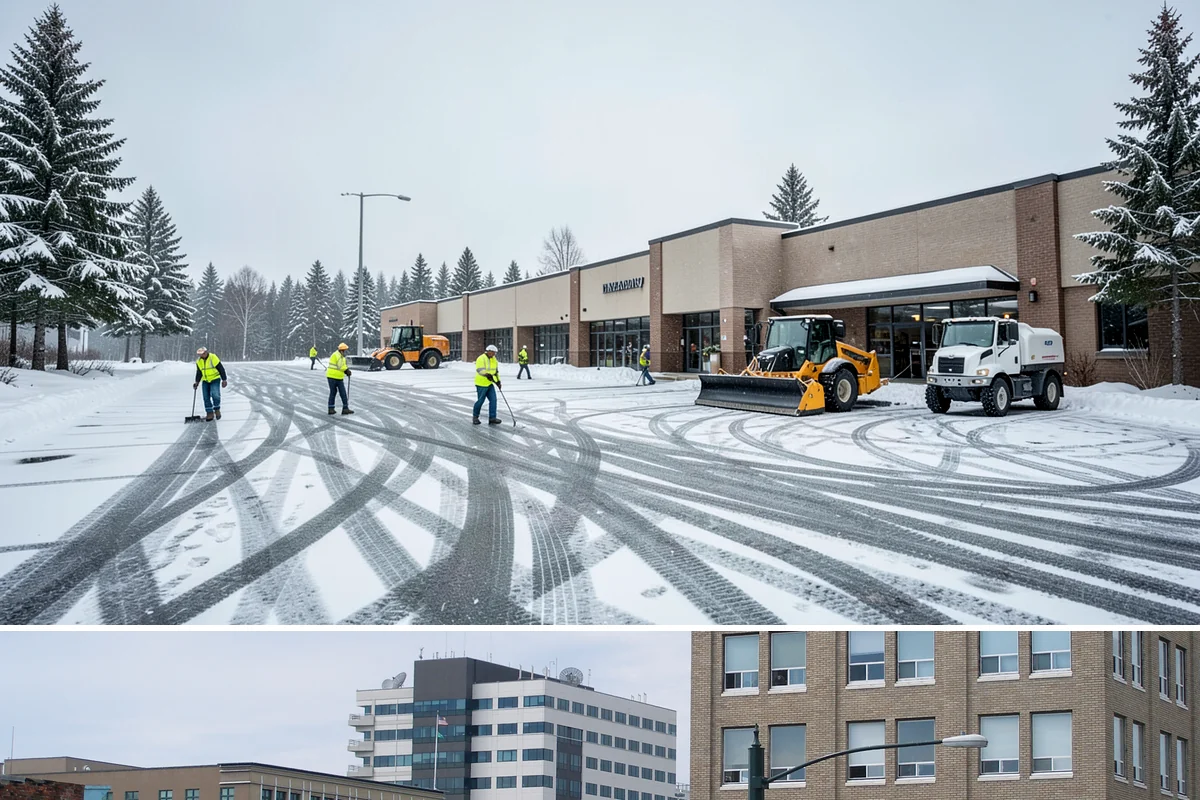 Senior Living Community Parking Lot Snow Removal in Everett, Snohomish County, WA - Senior living lots in the Puget Sound region need the most careful service from December through February, when freeze-thaw ice...