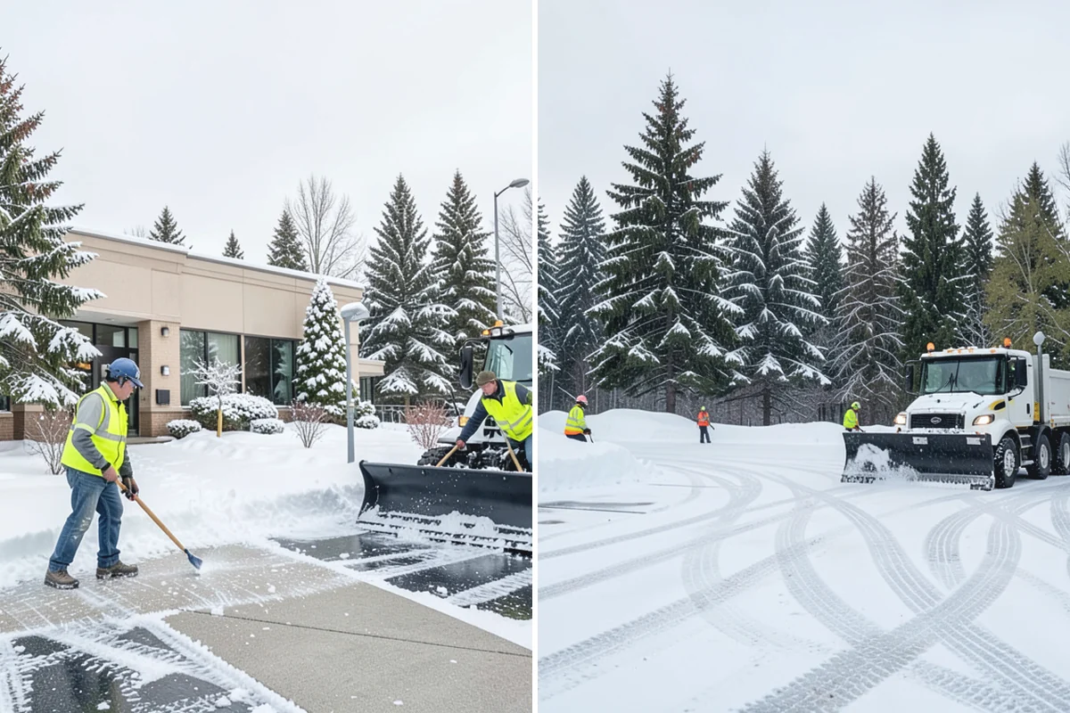 Senior Living Community Parking Lot Snow Removal in Granite Falls, Snohomish County, WA - Identify ambulance routes, ADA spaces, and covered entries with staff