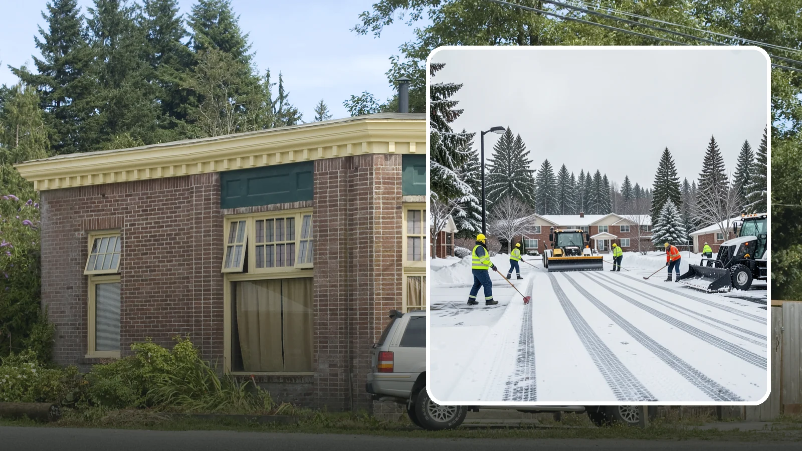 Senior Living Community Parking Lot Snow Removal in Hamilton, Skagit County, WA - We clear senior living lots with extra care for residents, visitors, and ambulances during Western Washington winters.