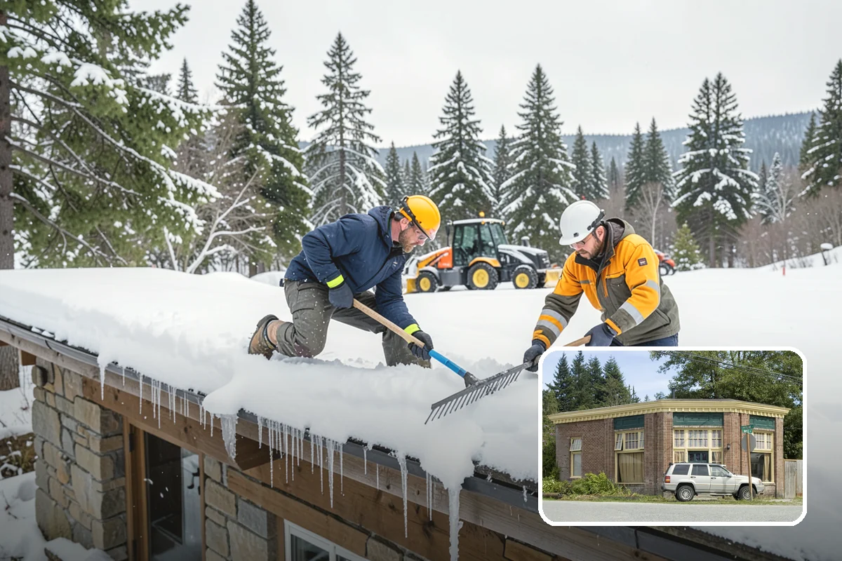 Senior Living Community Parking Lot Snow Removal in Hamilton, Skagit County, WA - Residents and visitors cross cleared, deiced surfaces to reduce falls