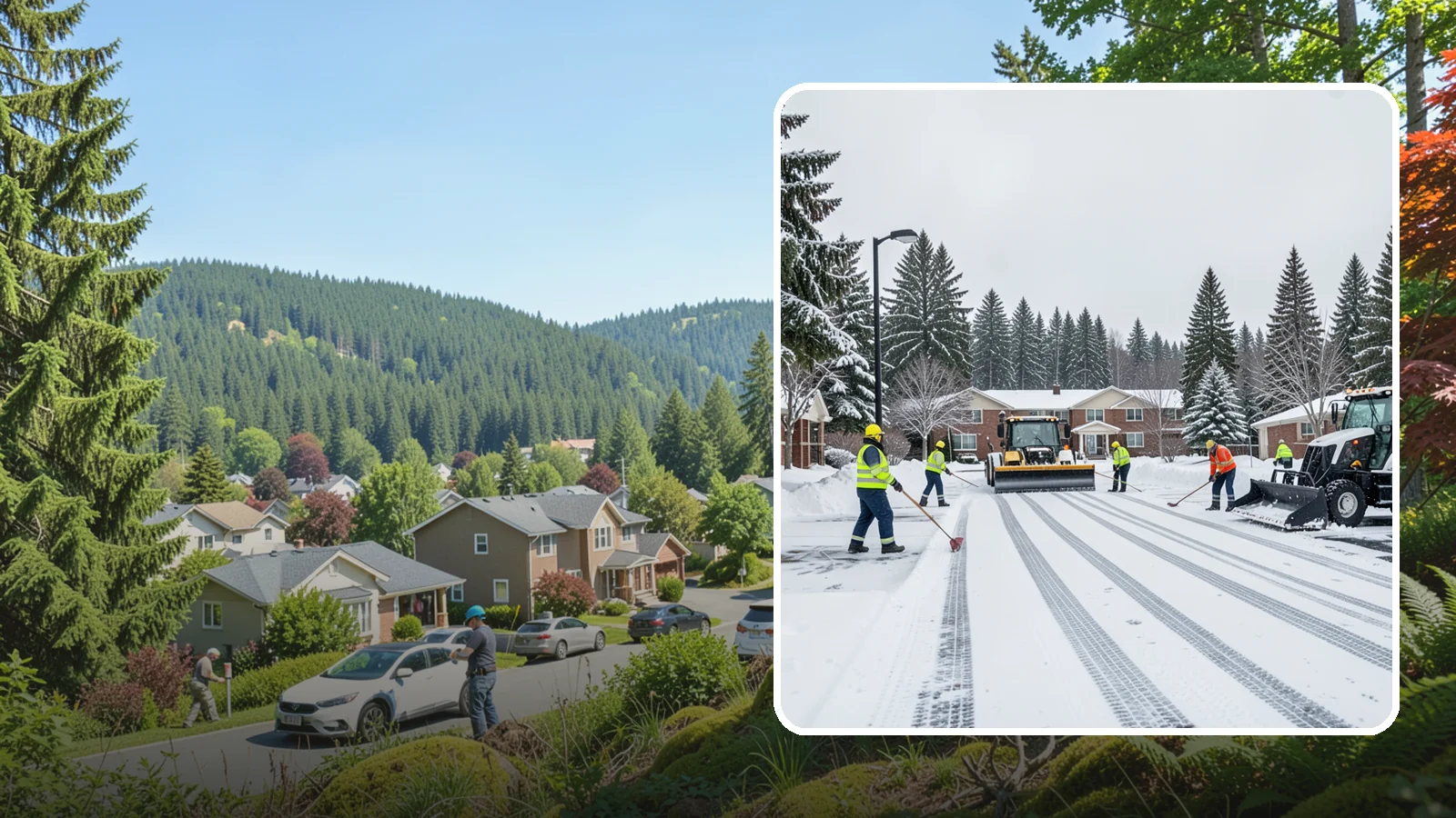 Senior Living Community Parking Lot Snow Removal in Index, Snohomish County, WA - We clear senior living lots with extra care for residents, visitors, and ambulances during Western Washington winters.