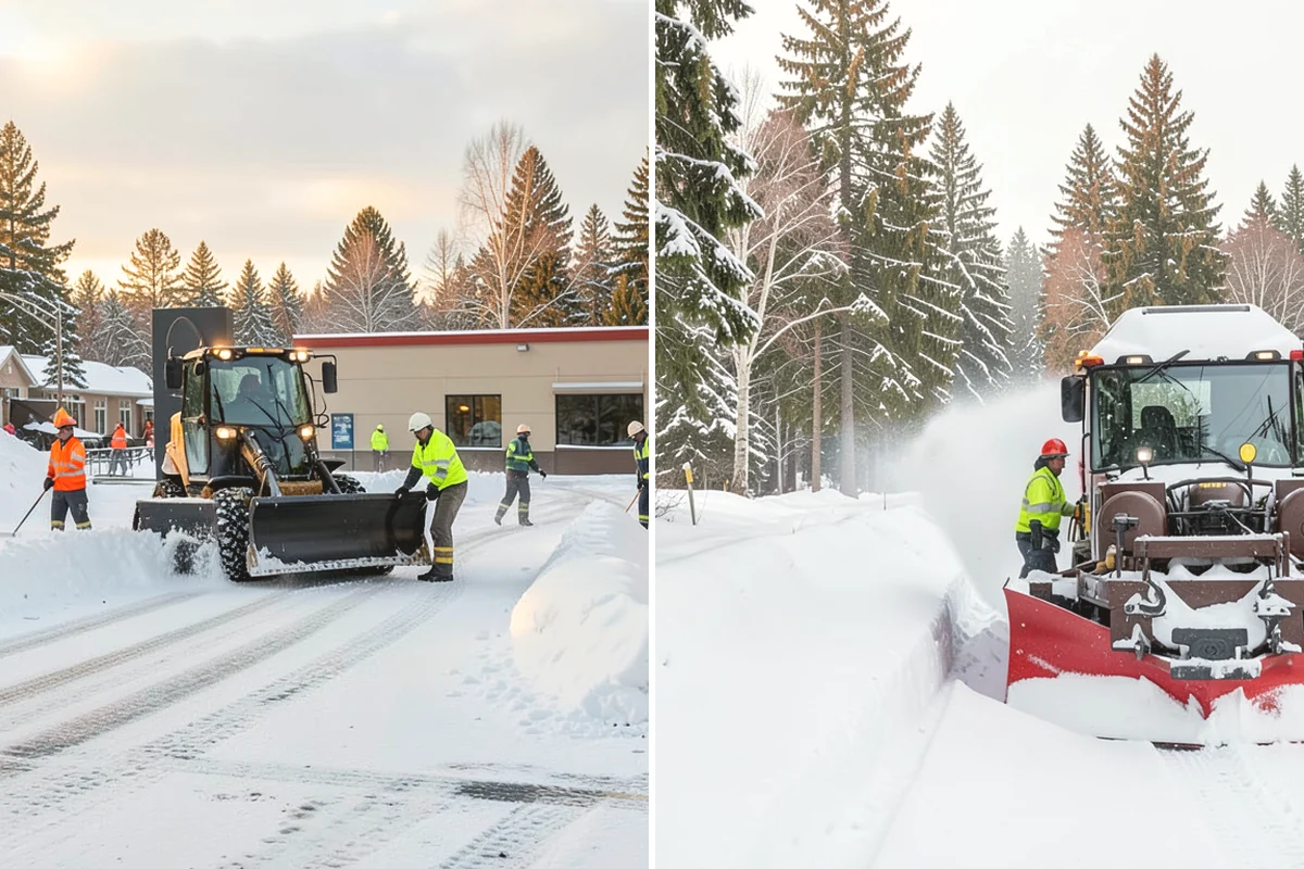 Senior Living Community Parking Lot Snow Removal in Issaquah, King County, WA - Identify ambulance routes, ADA spaces, and covered entries with staff