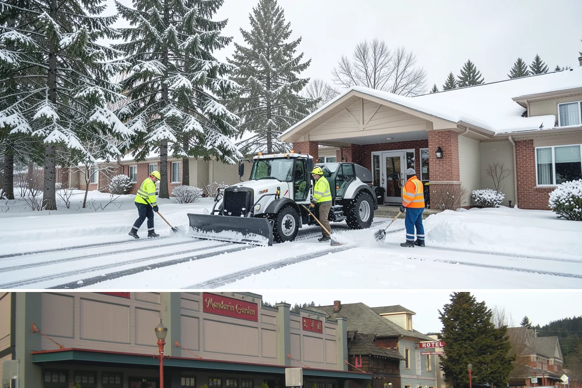 Senior Living Community Parking Lot Snow Removal in Issaquah, King County, WA - Senior living lots in the Puget Sound region need the most careful service from December through February, when freeze-thaw ice...