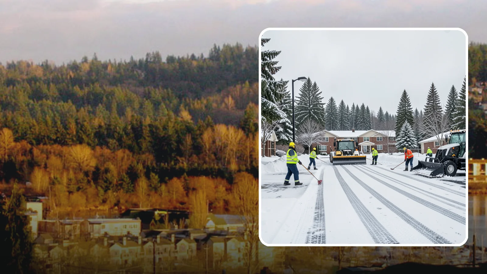 Senior Living Community Parking Lot Snow Removal in Kenmore, King County, WA - We clear senior living lots with extra care for residents, visitors, and ambulances during Western Washington winters.