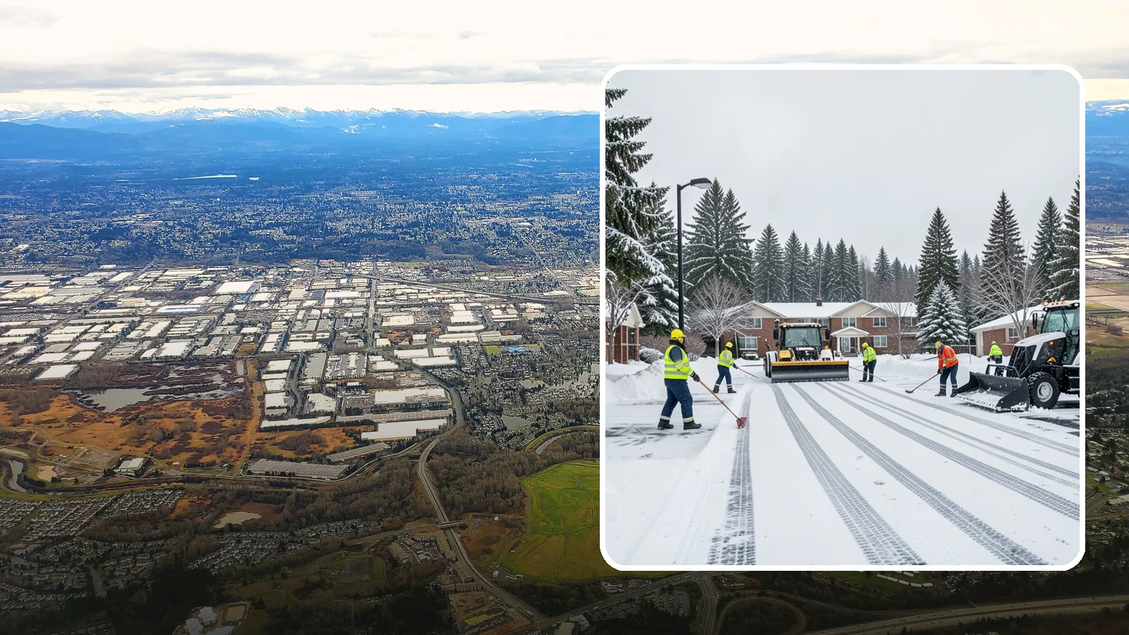 Senior Living Community Parking Lot Snow Removal in Kent, King County, WA - We clear senior living lots with extra care for residents, visitors, and ambulances during Western Washington winters.