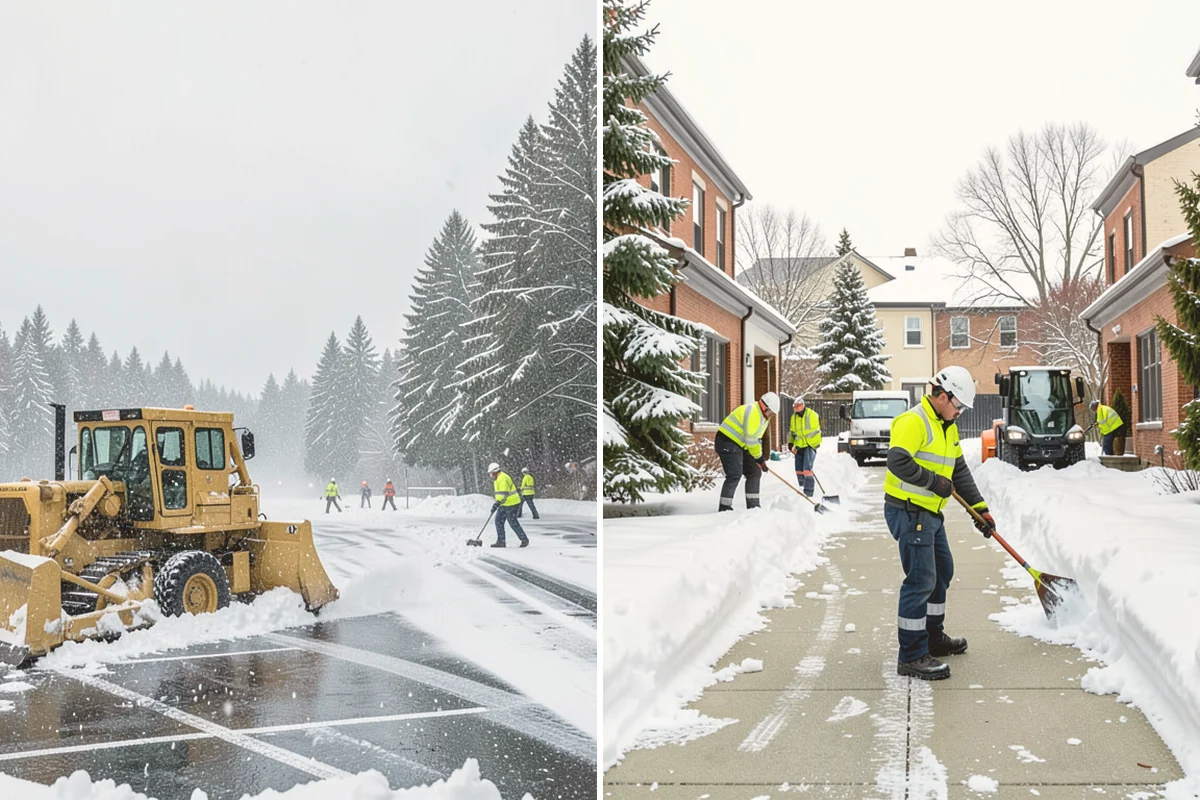 Senior Living Community Parking Lot Snow Removal in Kent, King County, WA - Identify ambulance routes, ADA spaces, and covered entries with staff