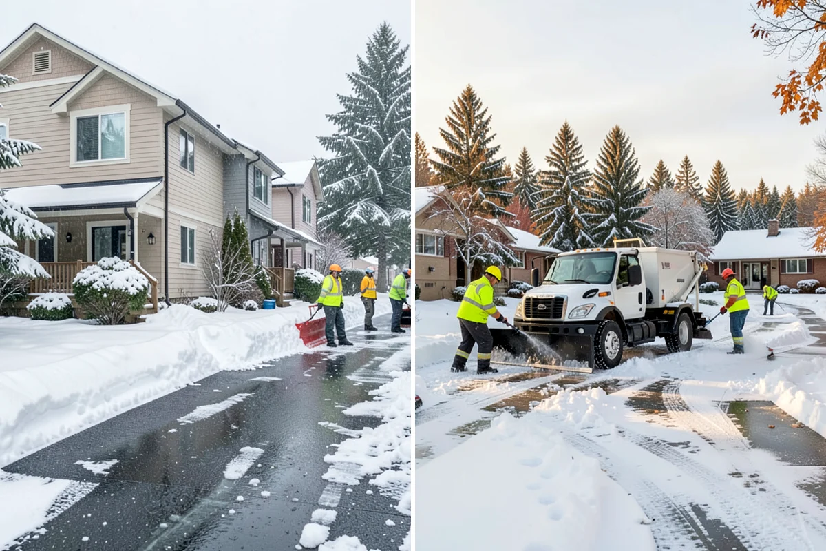 Senior Living Community Parking Lot Snow Removal in Lake Forest Park, King County, WA - Identify ambulance routes, ADA spaces, and covered entries with staff