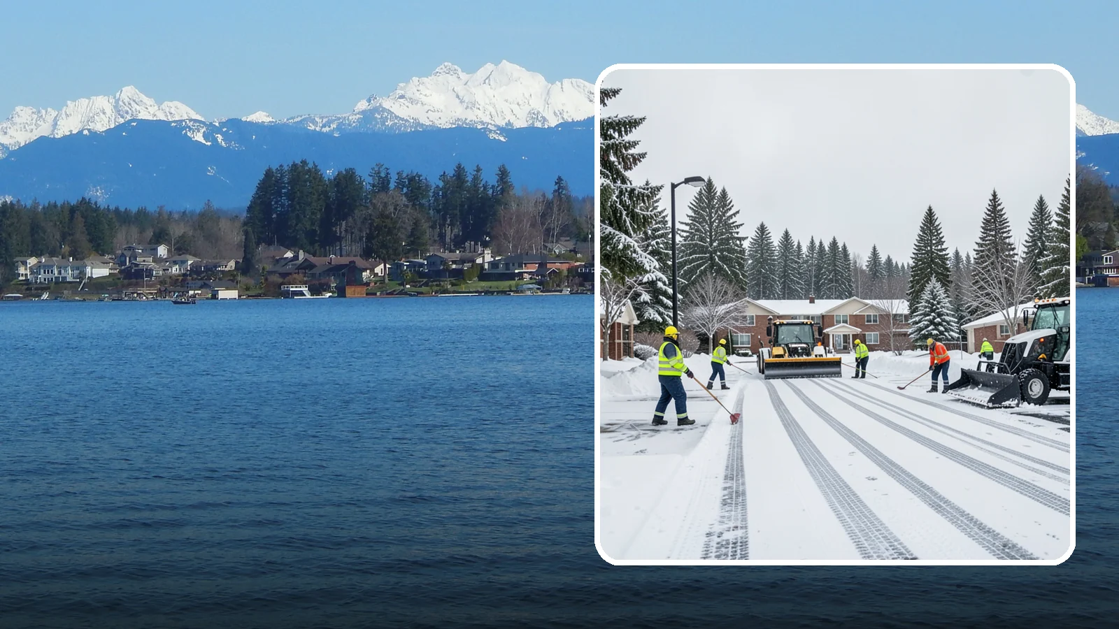 Senior Living Community Parking Lot Snow Removal in Lake Stevens, Snohomish County, WA - We clear senior living lots with extra care for residents, visitors, and ambulances during Western Washington winters.