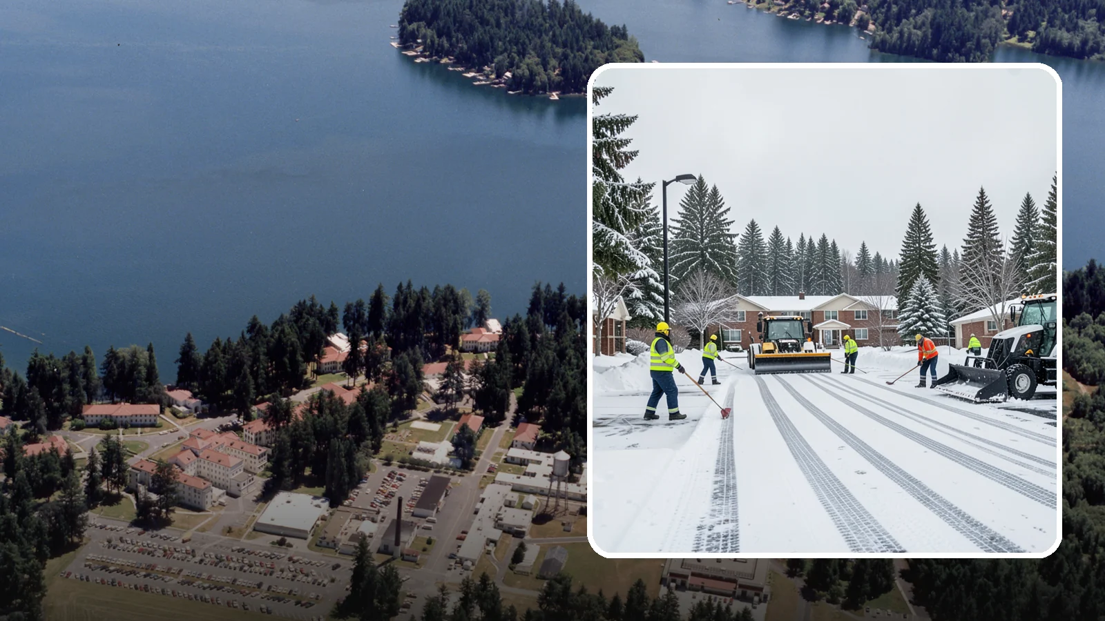 Senior Living Community Parking Lot Snow Removal in Lakewood, Pierce County, WA - We clear senior living lots with extra care for residents, visitors, and ambulances during Western Washington winters.