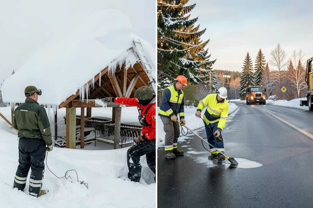 Senior Living Community Parking Lot Snow Removal in Lakewood, Pierce County, WA - Identify ambulance routes, ADA spaces, and covered entries with staff