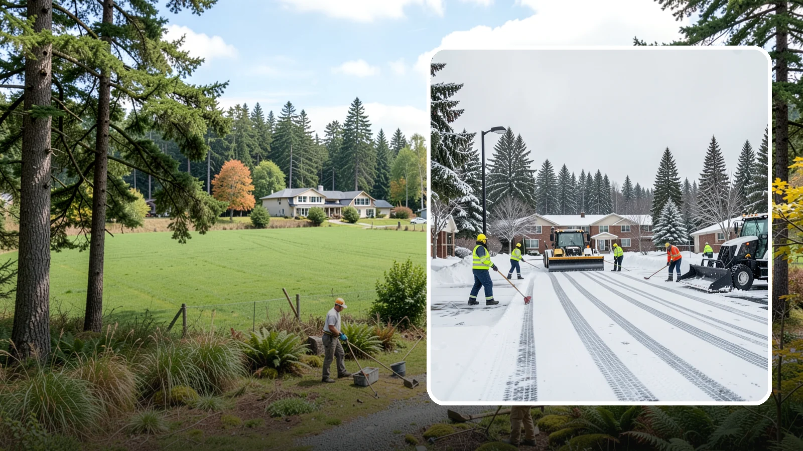 Senior Living Community Parking Lot Snow Removal in Lyman, Skagit County, WA - We clear senior living lots with extra care for residents, visitors, and ambulances during Western Washington winters.