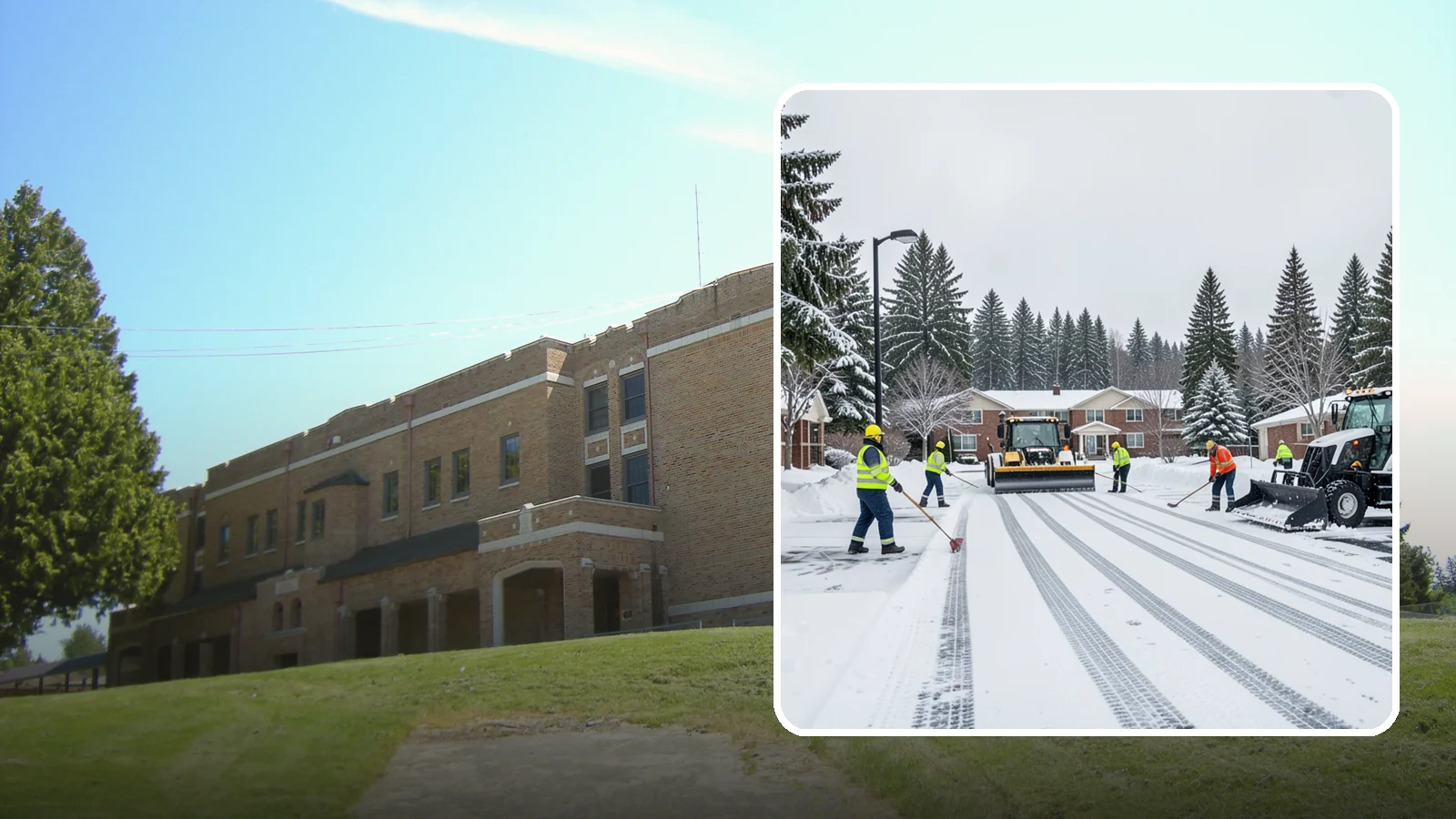 Senior Living Community Parking Lot Snow Removal in Maple Valley, King County, WA - We clear senior living lots with extra care for residents, visitors, and ambulances during Western Washington winters.
