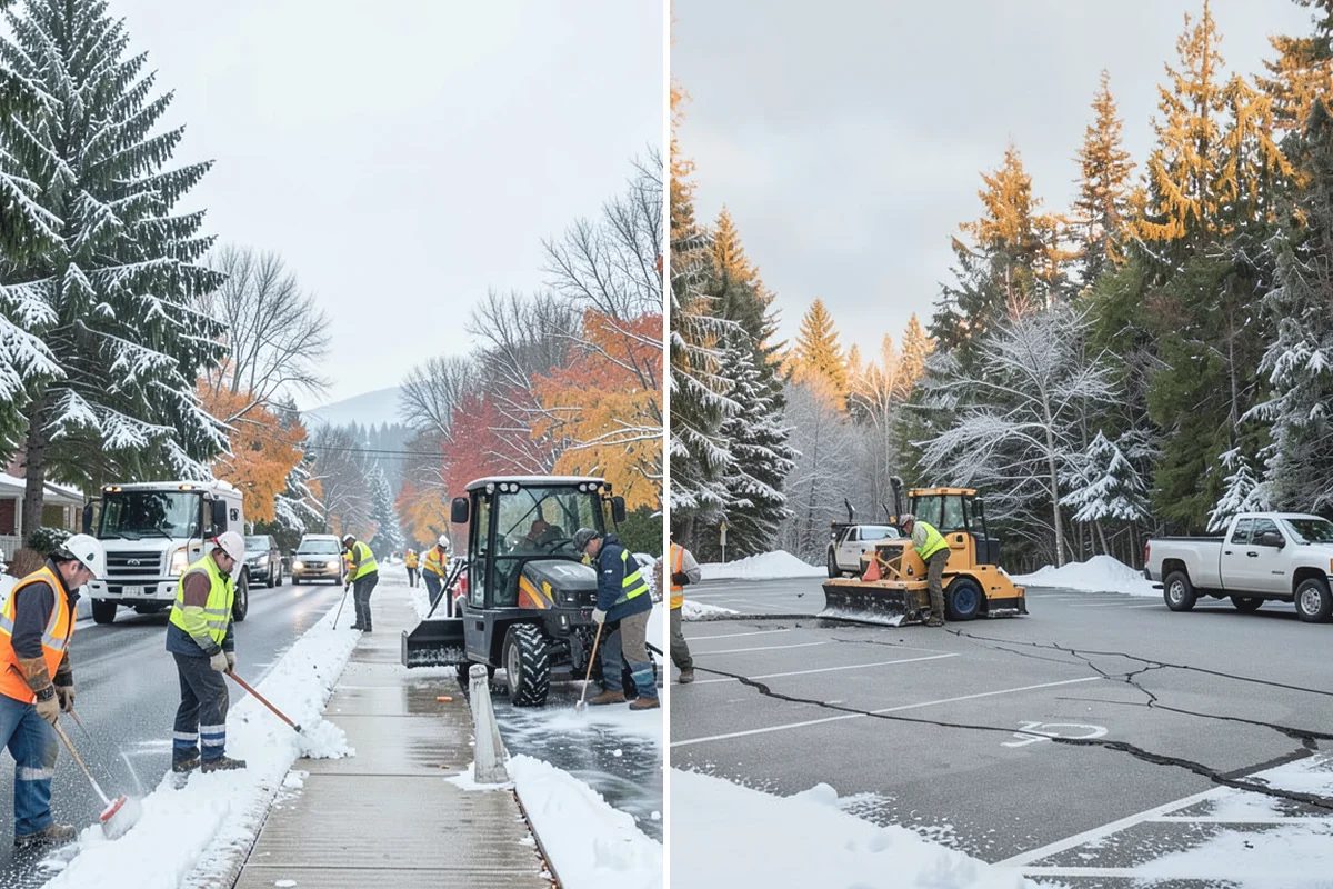 Senior Living Community Parking Lot Snow Removal in Marysville, Snohomish County, WA - Identify ambulance routes, ADA spaces, and covered entries with staff