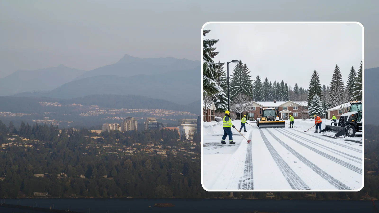 Senior Living Community Parking Lot Snow Removal in Medina, King County, WA - We clear senior living lots with extra care for residents, visitors, and ambulances during Western Washington winters.