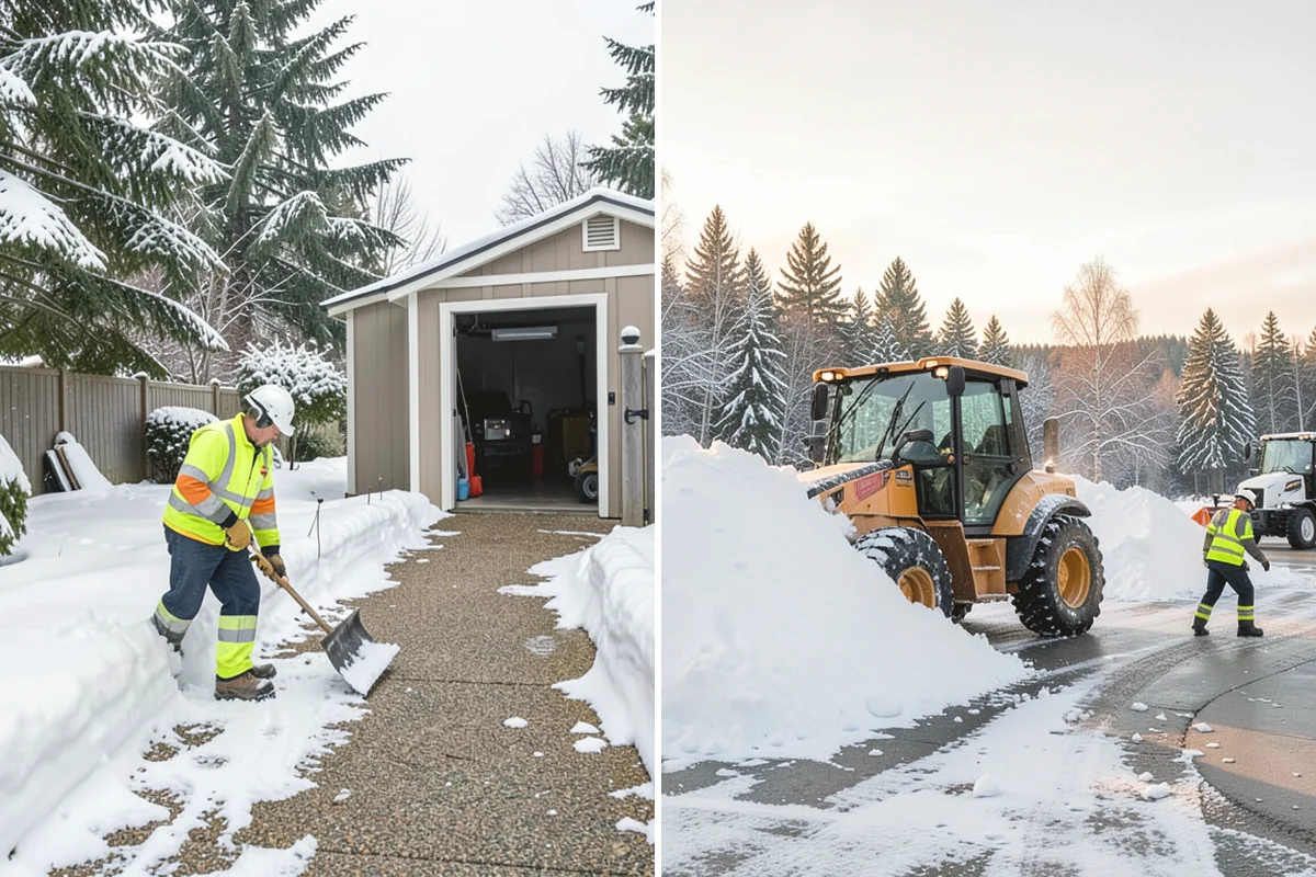 Senior Living Community Parking Lot Snow Removal in Mercer Island, King County, WA - Identify ambulance routes, ADA spaces, and covered entries with staff