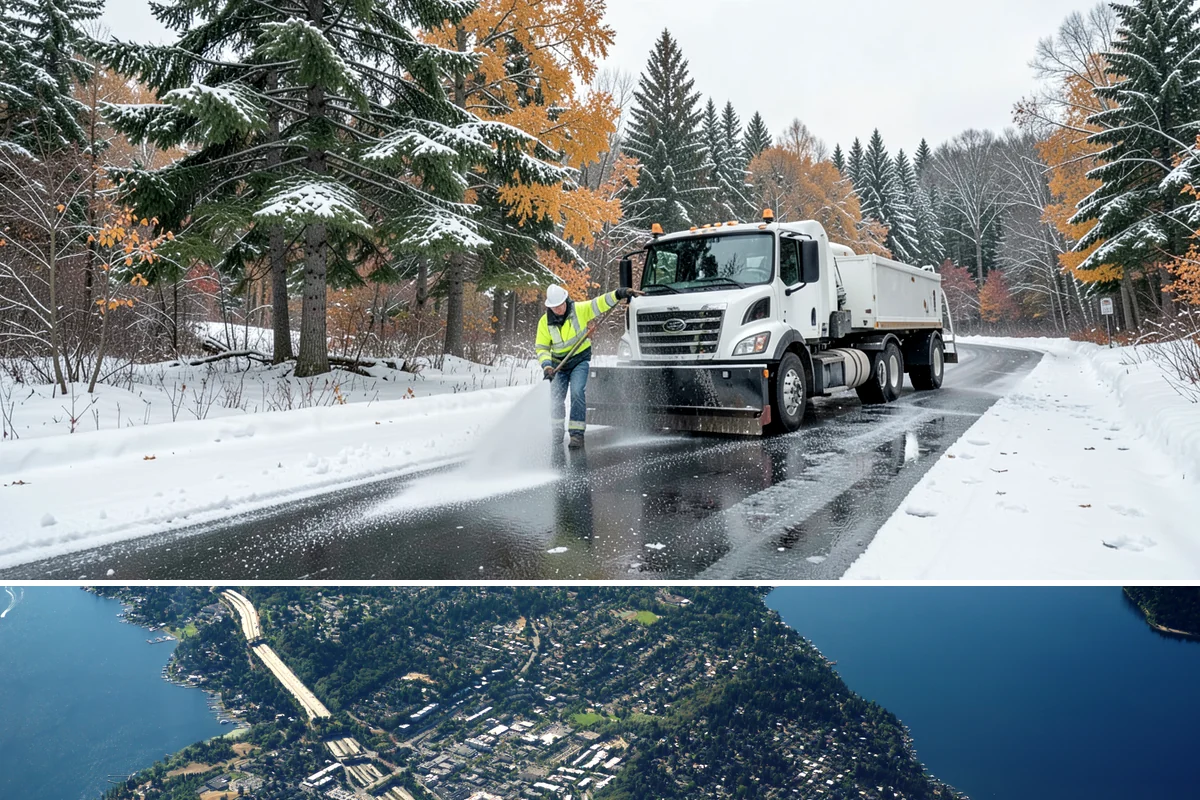Senior Living Community Parking Lot Snow Removal in Mercer Island, King County, WA - Senior living lots in the Puget Sound region need the most careful service from December through February, when freeze-thaw ice...