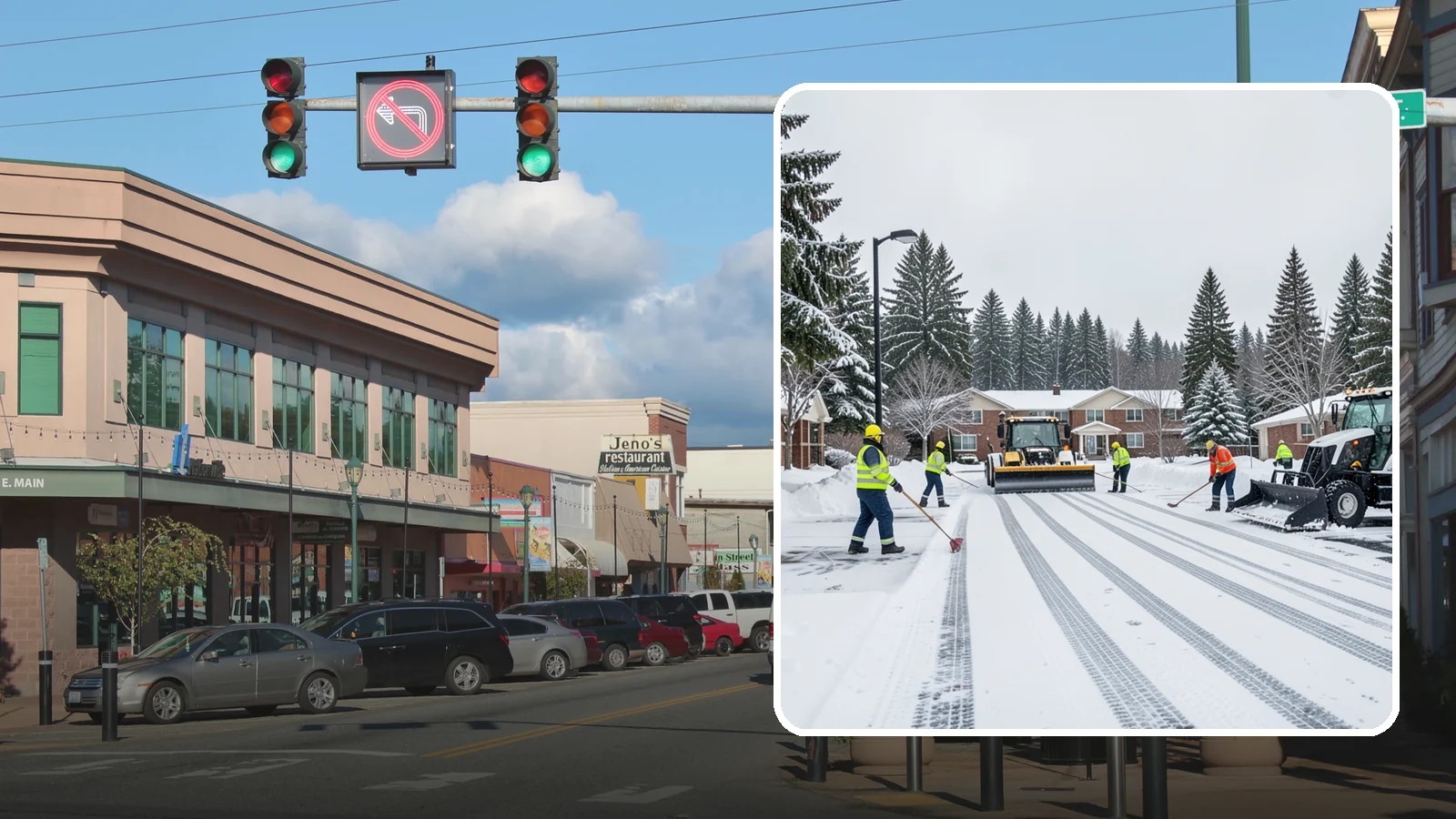 Senior Living Community Parking Lot Snow Removal in Monroe, Snohomish County, WA - We clear senior living lots with extra care for residents, visitors, and ambulances during Western Washington winters.