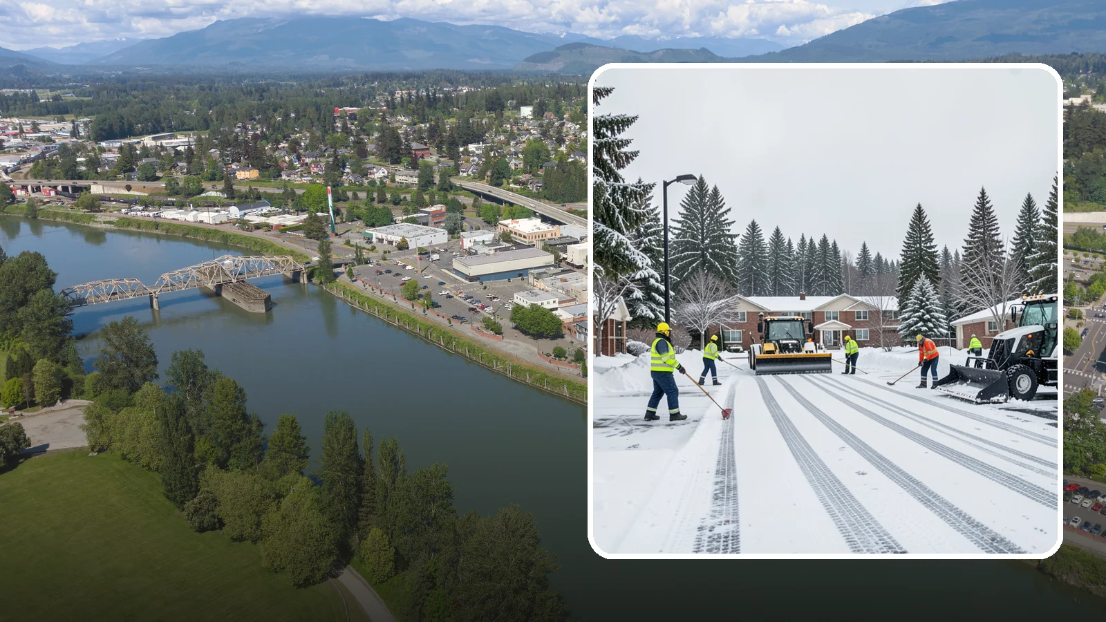 Senior Living Community Parking Lot Snow Removal in Mount Vernon, Skagit County, WA - We clear senior living lots with extra care for residents, visitors, and ambulances during Western Washington winters.