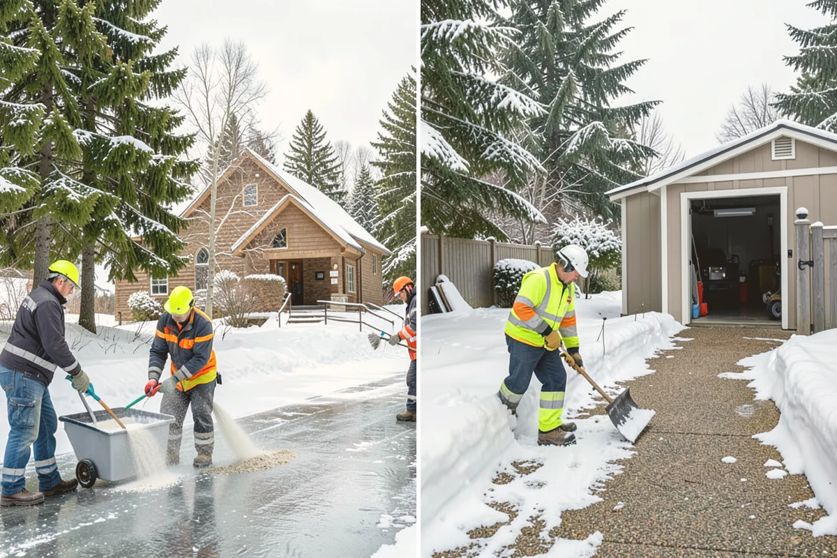 Senior Living Community Parking Lot Snow Removal in Mount Vernon, Skagit County, WA - Identify ambulance routes, ADA spaces, and covered entries with staff