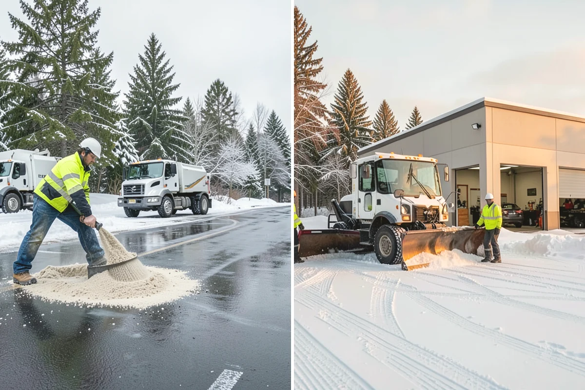 Senior Living Community Parking Lot Snow Removal in Mukilteo, Snohomish County, WA - Identify ambulance routes, ADA spaces, and covered entries with staff