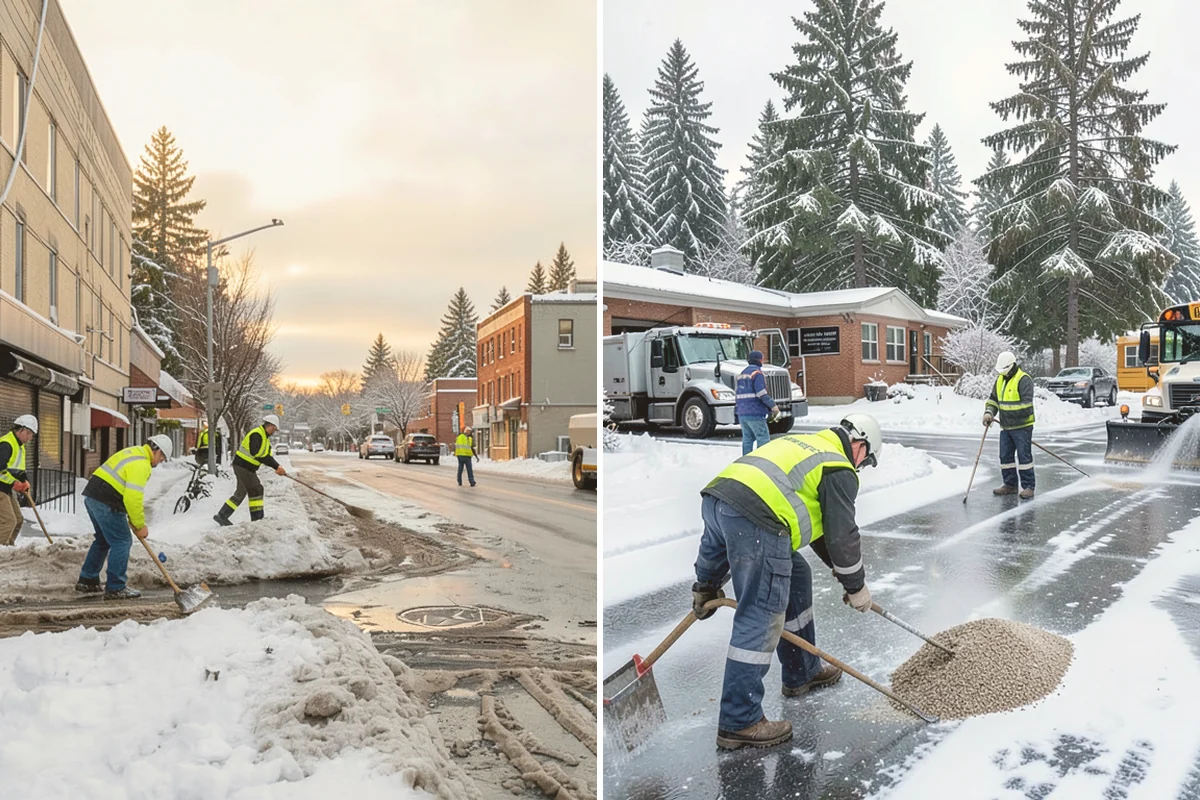 Senior Living Community Parking Lot Snow Removal in Newcastle, King County, WA - Identify ambulance routes, ADA spaces, and covered entries with staff