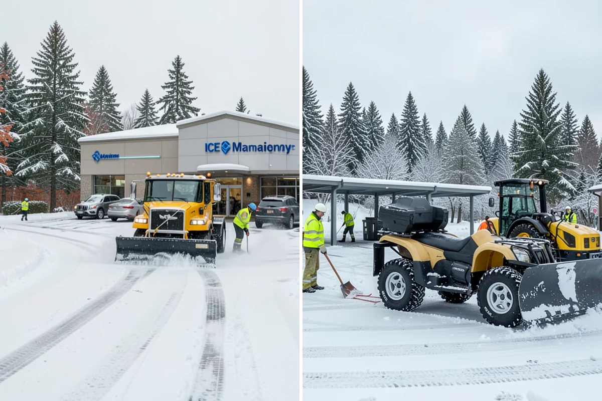 Senior Living Community Parking Lot Snow Removal in Normandy Park, King County, WA - Identify ambulance routes, ADA spaces, and covered entries with staff