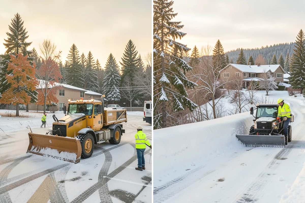 Senior Living Community Parking Lot Snow Removal in North Bend, King County, WA - Identify ambulance routes, ADA spaces, and covered entries with staff
