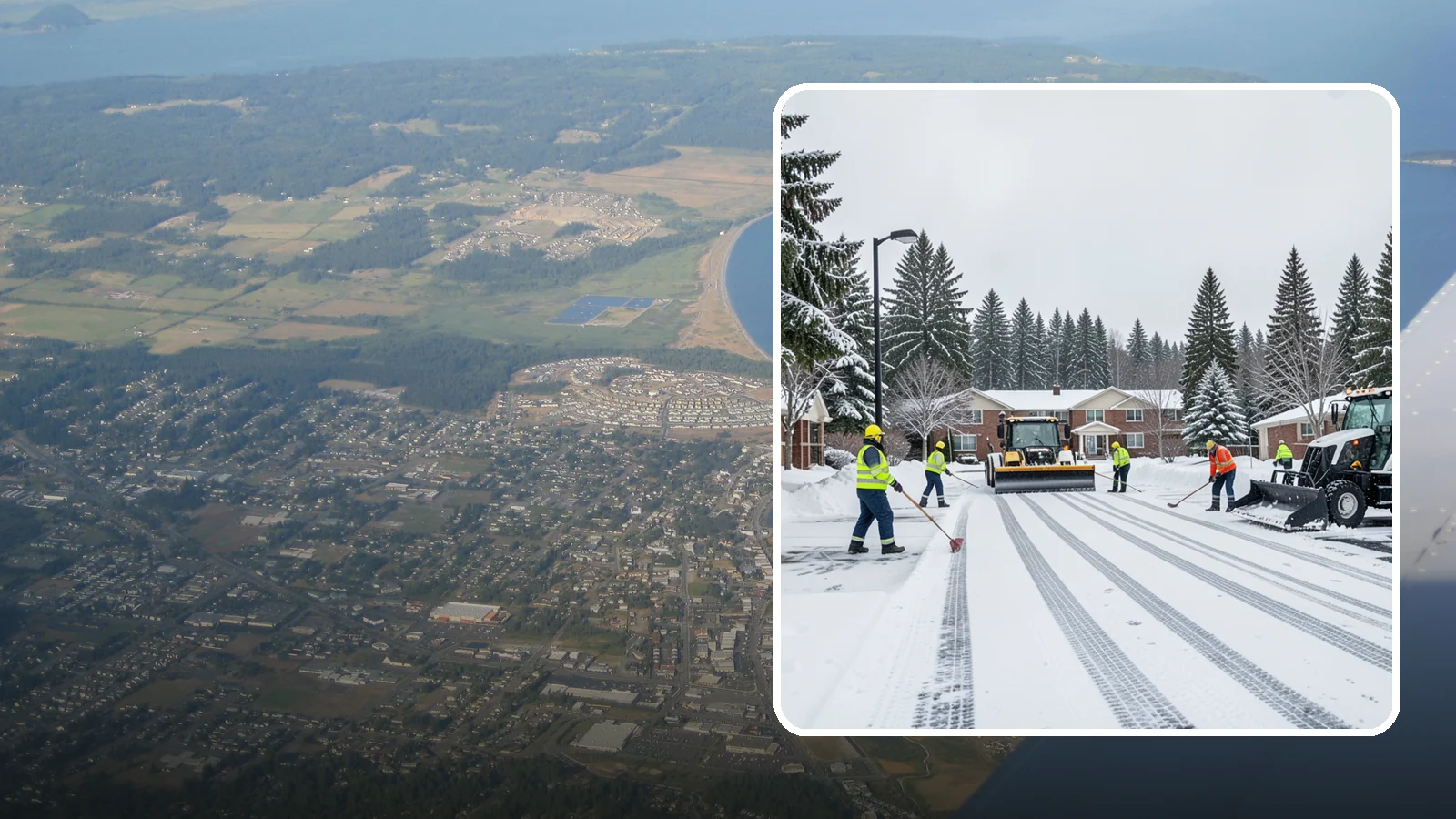 Senior Living Community Parking Lot Snow Removal in Oak Harbor, Island County, WA - We clear senior living lots with extra care for residents, visitors, and ambulances during Western Washington winters.